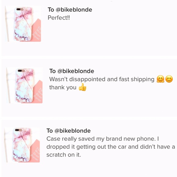 NEW IPhone 6+/6S+ Pink Marble Thick Soft Shock Absorbent Case - Picture 3 of 3